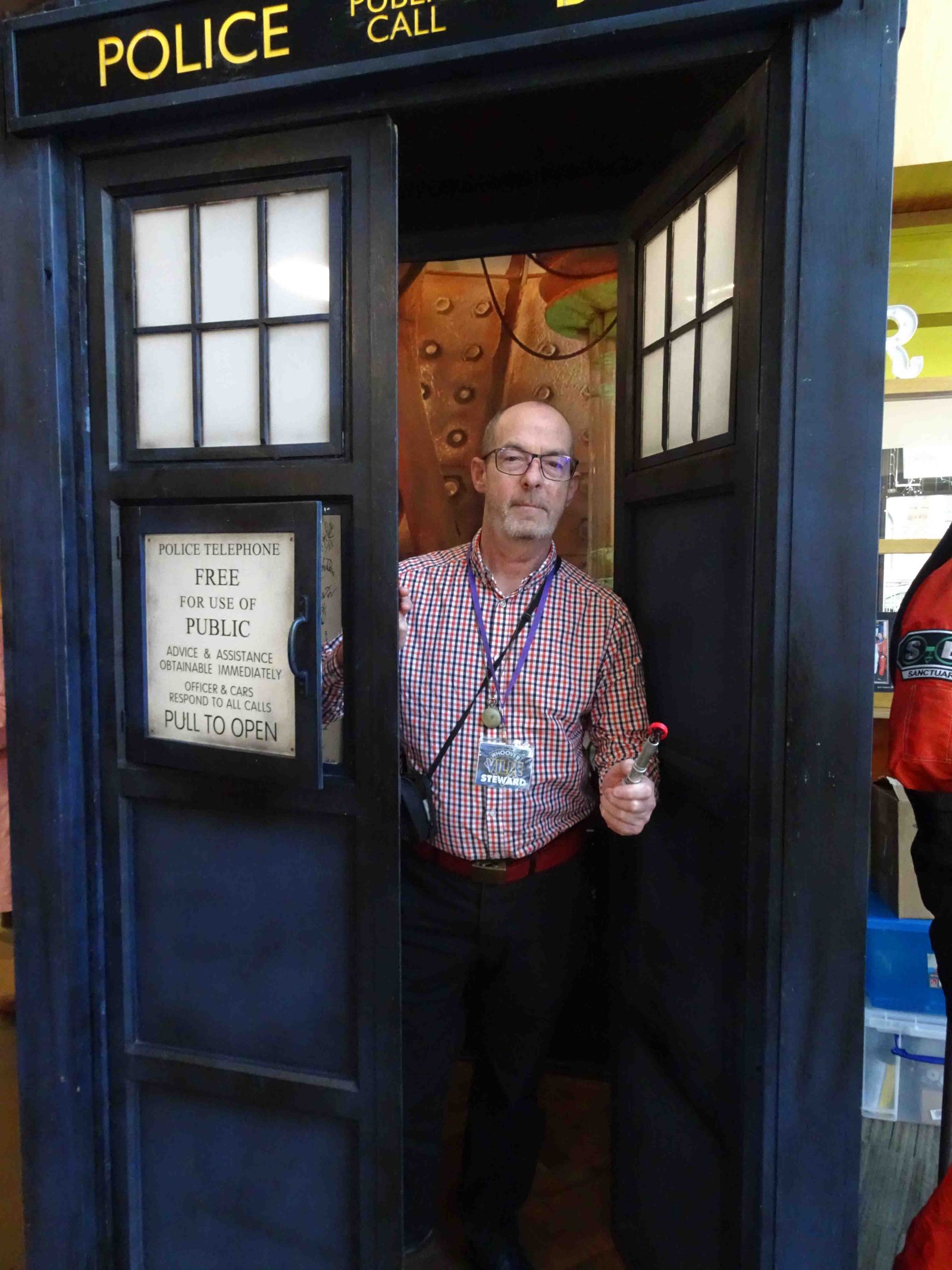 Graham Gough with Staffordshire TARDIS